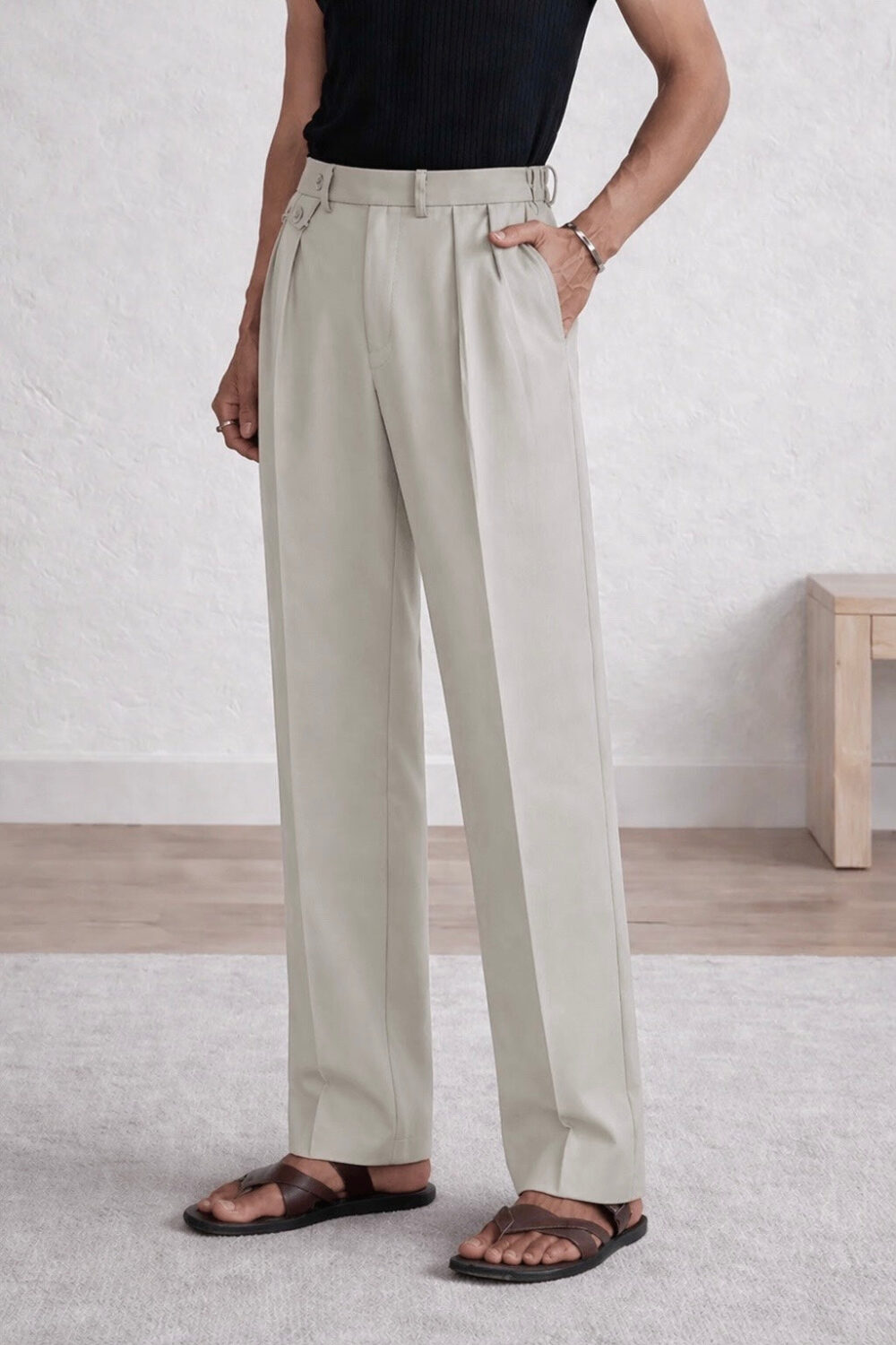 IVORY GURKHA PANTS