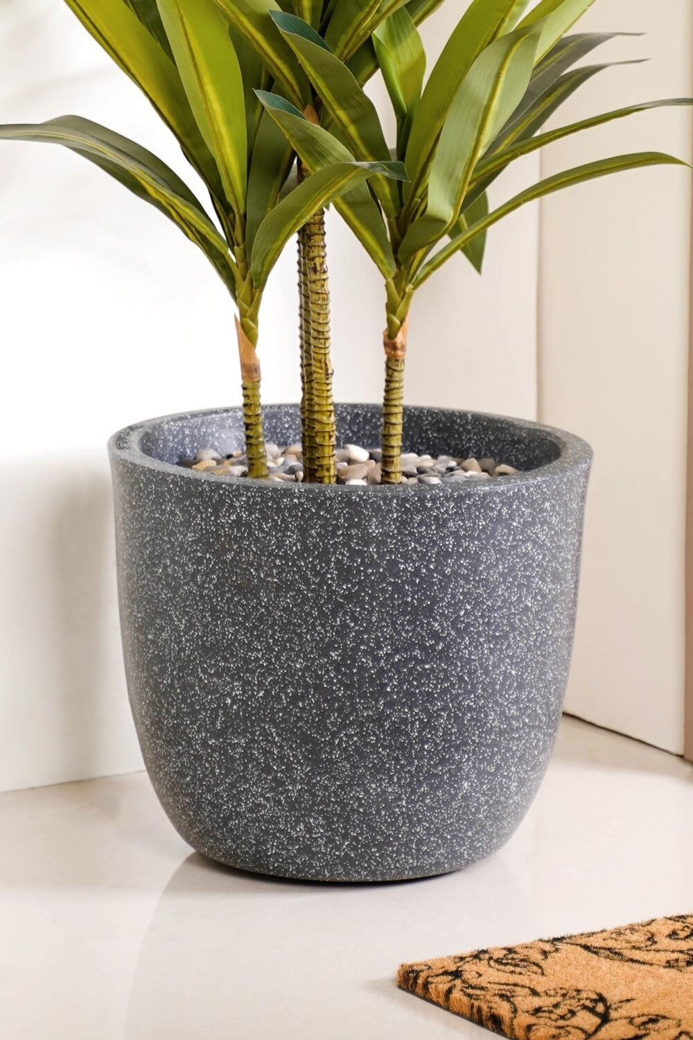 Planterra Large Charcoal Grey Planting Pot 15x14 Inch