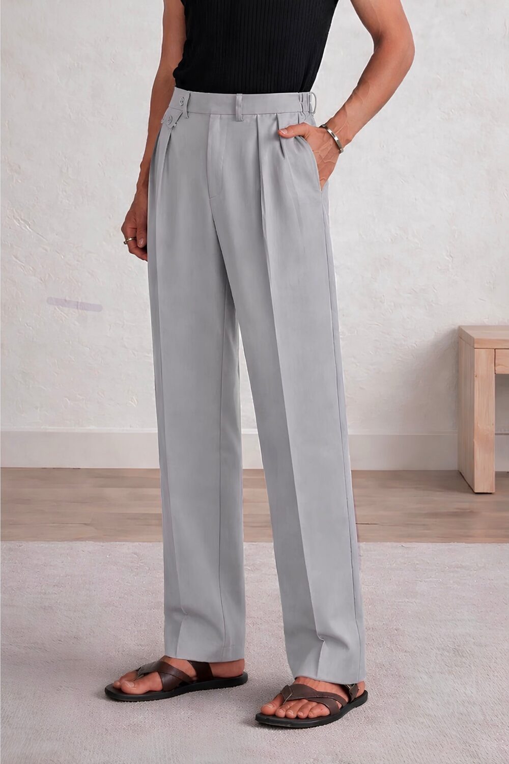 LIGHT GREY GURKHA PANTS