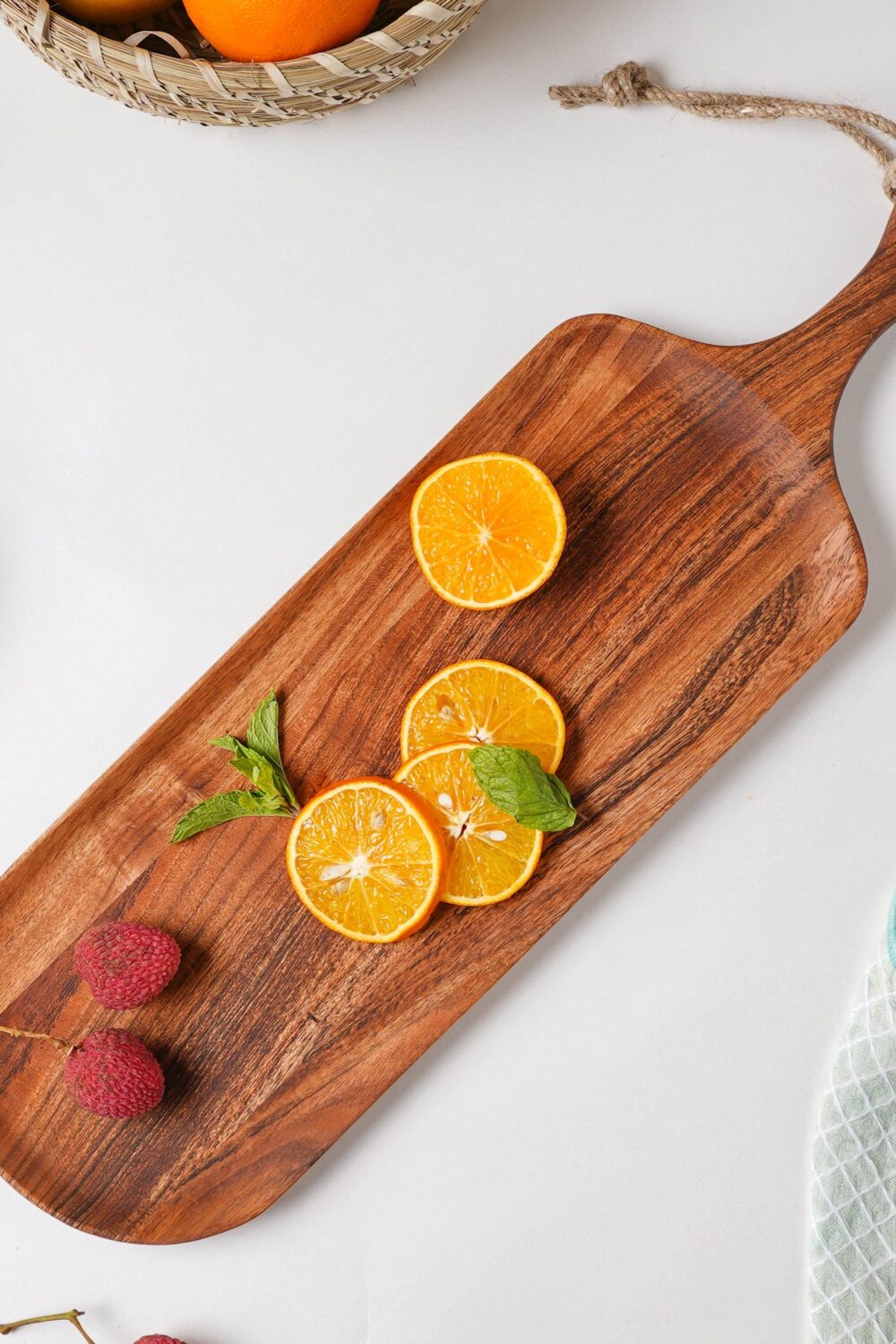 Bread Board Long Wooden With Handle 19 Inch