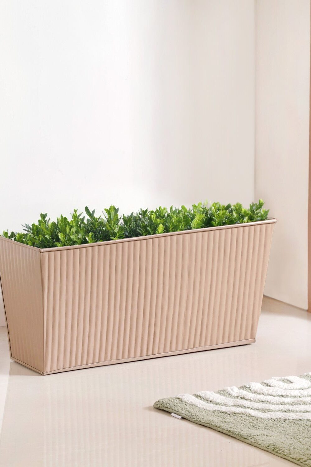 Fluted Balcony Planter Box Taupe