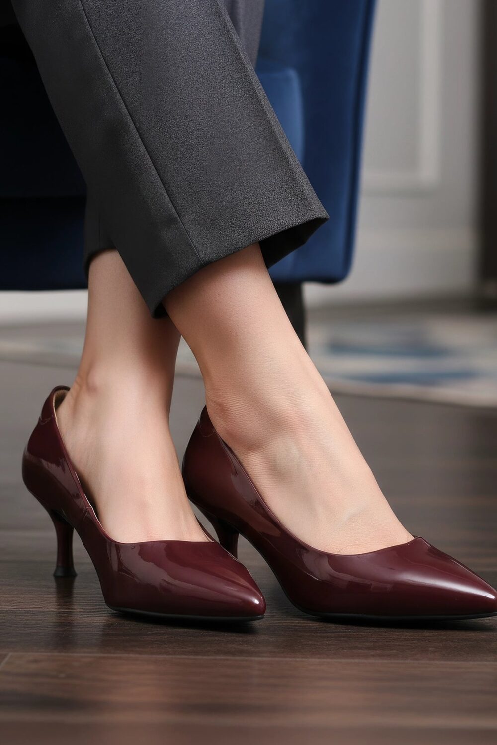 Classic Pointed-Toe Pumps - Dark Wine