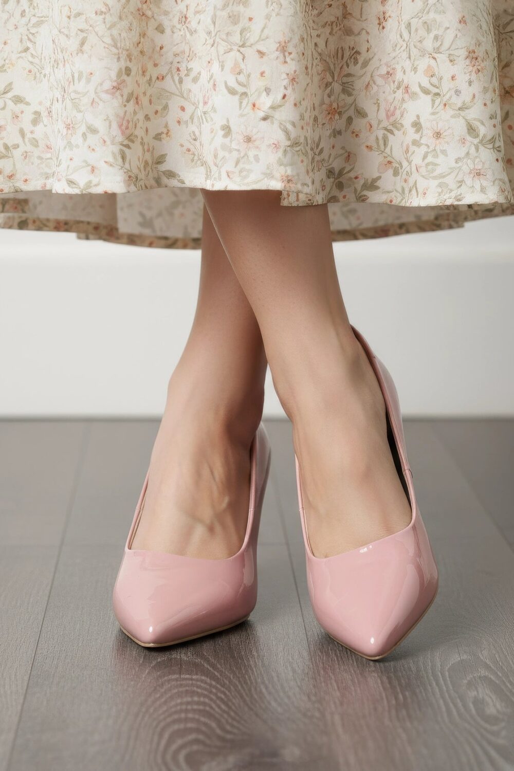 Classic Pointed-Toe Pumps - Nude Pink
