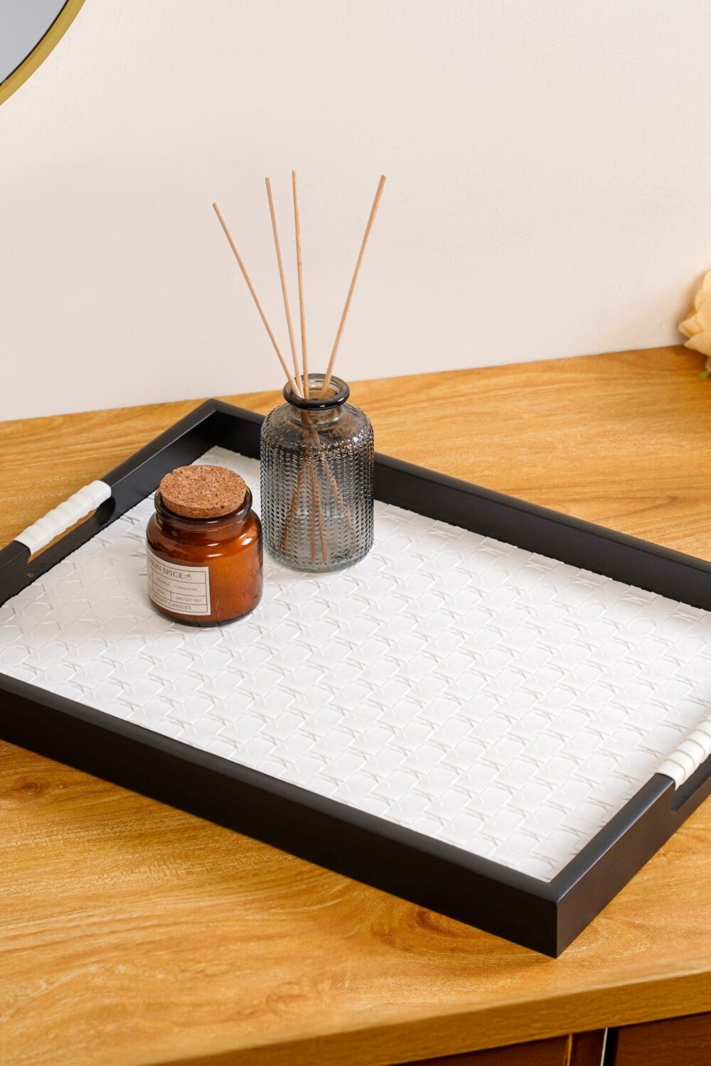 Table Top Luxury Tray Organiser Large White