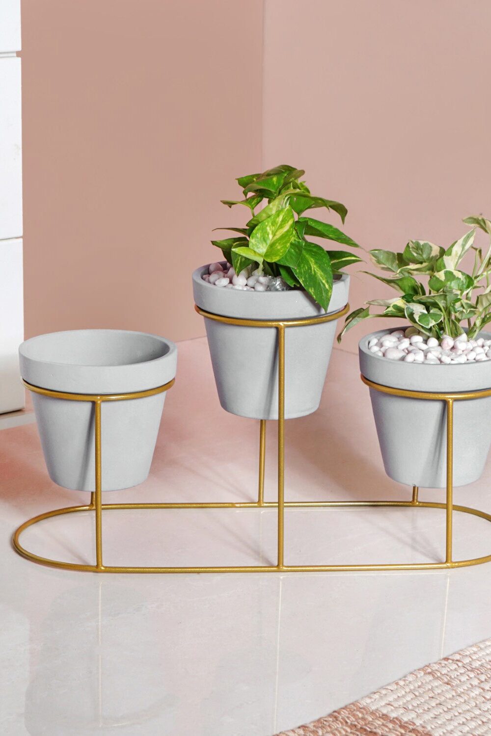 TerraTier Indoor Planter With Stand Grey